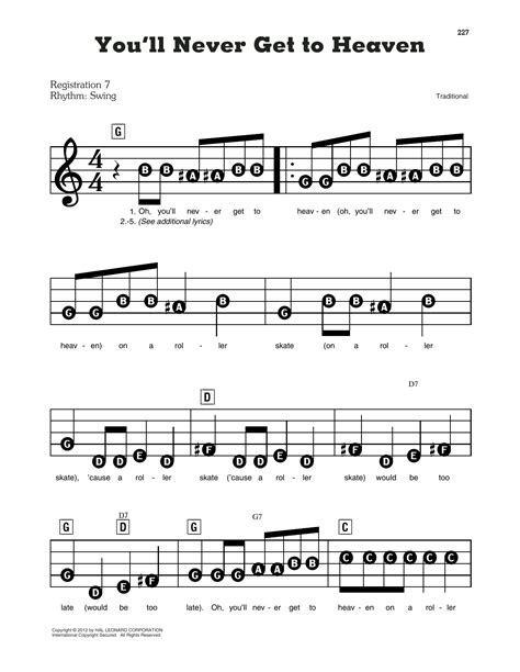 Youll Never Get To Heaven Sheet Music Traditional E Z Play Today