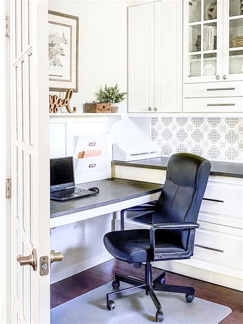 Experiment with different combinations, swap things around, and then try different styles until you are satisfied with the result. Built In Home Office Design Using Ikea Sektion Cabinets