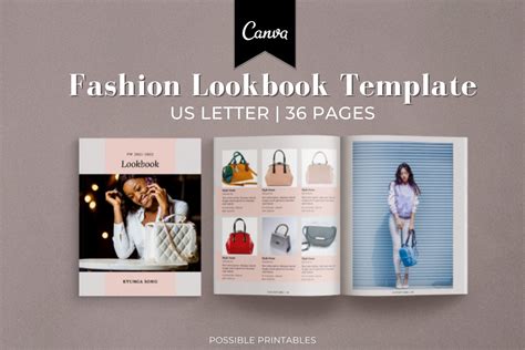 Canva Fashion Lookbook Template For Designers And Business Etsy