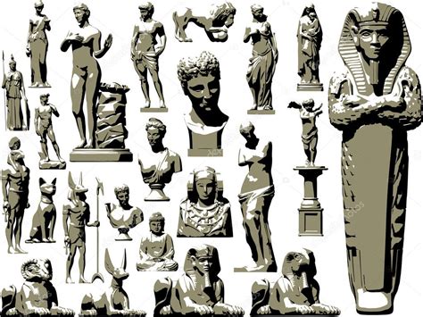 Gran Conjunto Vectorial De Estatuas Antiguas 2022