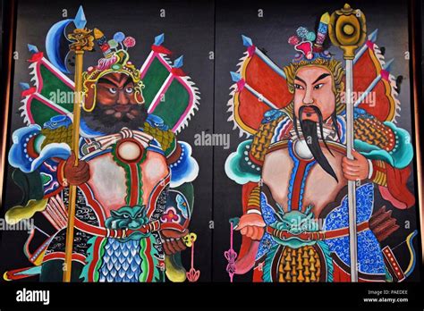 The Painting Of The Door Gods In Chinese Folk Religion Stock Photo Alamy