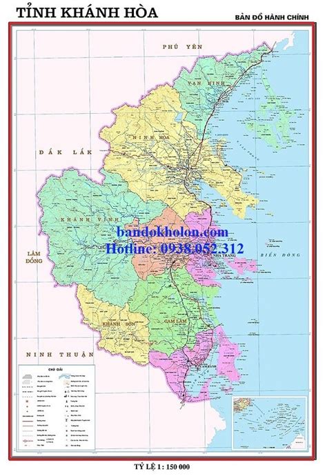 Các tỉnh nam trung bộ: Bản Đồ Tỉnh Khánh Hòa