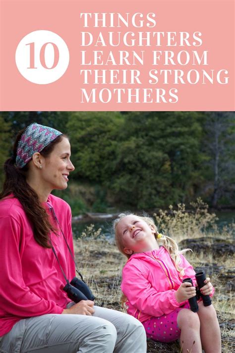 Daughters Learn From Their Strong Mothers Mother Teach Daughter Strong