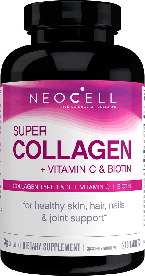 Undenatured type ii collagen has shown to provide. NeoCell Super Collagen + C 6,000mg Collagen Types 1 & 3 ...