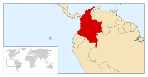 Mapa de colombia | galería de mapas de colombia y de sus departamentos y regiones categorizados por mapas políticos, mudos, físicos, carreteras, entre otros. Grande mapa de ubicación de Colombia | Colombia | América ...