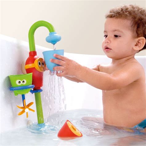 Flow 'n' fill spout bath toy designed for hours of fun with its endless stream of water! The Yookidoo Flow N' Fill spout attaches to the tub and ...