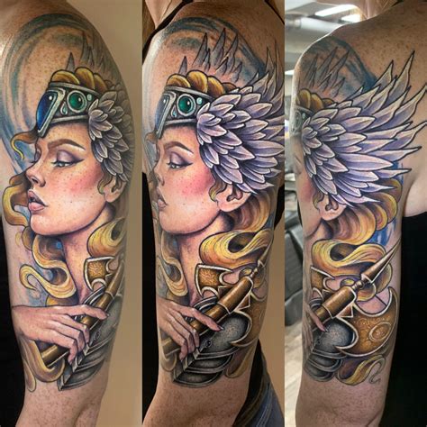 My Finished Valkyrie The First Part Of My Norse Themed Sleeve Done By
