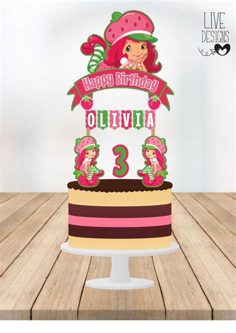 Featured Etsy Product Magical Printable Strawberry Shortcake Cake