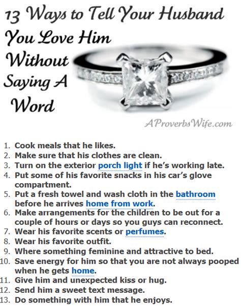 13 Ways To Tell Your Husband You Love Him Without Saying A