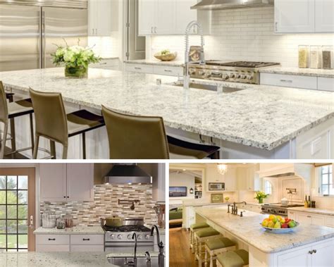 White Kitchens With White Granite Countertops Countertops Ideas