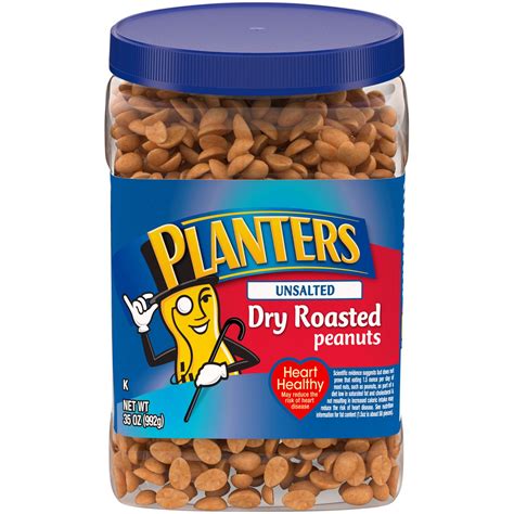 Product Of Planters Unsalted Dry Roasted Peanuts 35 Oz