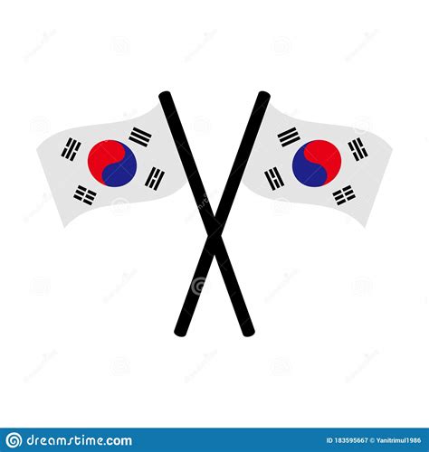 South Korea Flags Icon Vector Design Symbol Of Country Stock Vector
