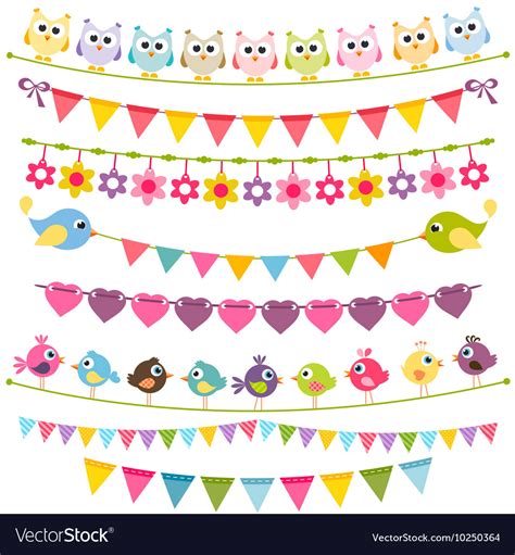 Colorful Flags And Garlands Royalty Free Vector Image