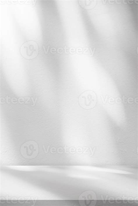 Background White Wall Studio With Lightshadow On Surface Floorempty