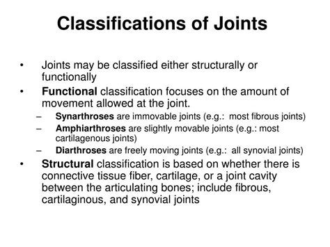 Ppt Joints Bone Connections Powerpoint Presentation Id176707