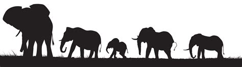 African Elephant Silhouette Clip Art Elephant Silhouettes Cliparts