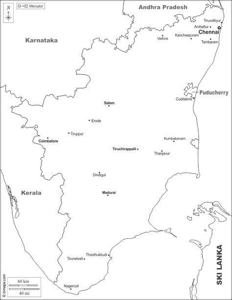 Free facts chennai free countries chennai map: Tamil Nadu free map, free blank map, free outline map, free base map boundaries, main cities ...