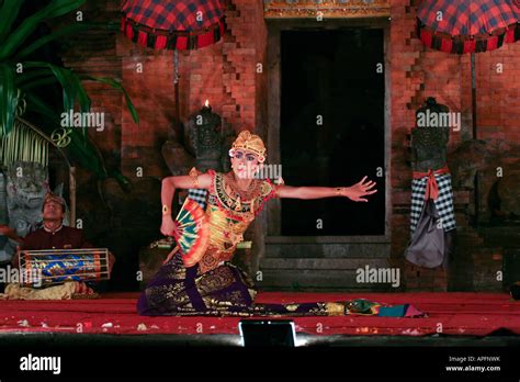 Traditional Balinese Dancer In Costume Ubud Bali Indonesia Stock