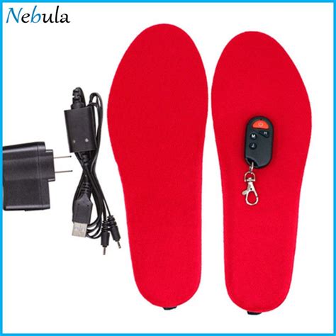 Smart Rechargeable Electric Heating Insole With Remote Control Heater