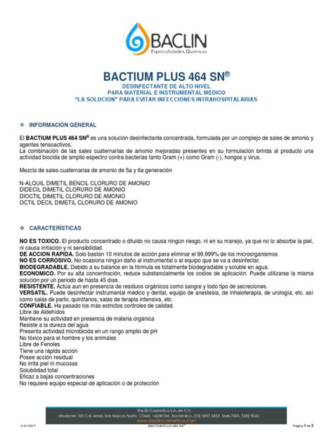 Bactium 464 Sn Pdf Pdf Las Bacterias Esterilización Microbiología