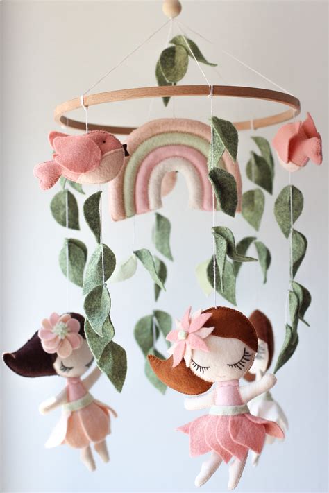 Fairy Baby Mobile Floral Nursery Decor Etsy