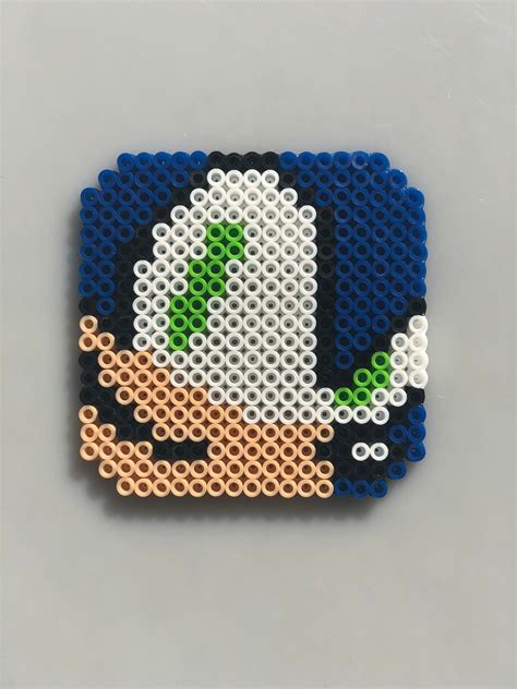 Sonic The Hedgehog Coaster Perler Beads Ornament Home Etsy