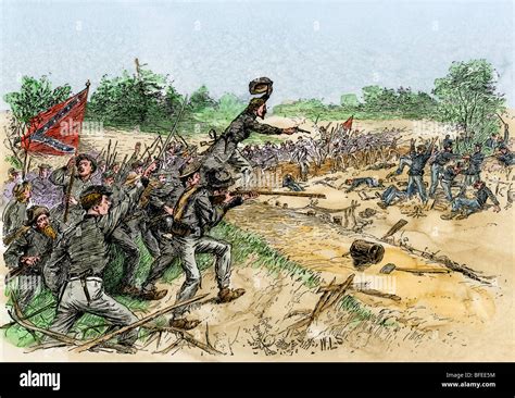 Confederates Capturing A Union Position At Chancellorsville 1863 Hand