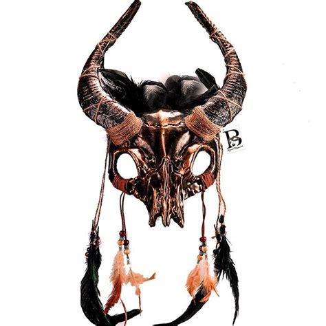 Goat Ram Skull Mask Wendigo Pagan Deer Animal Masquerade Headpiece