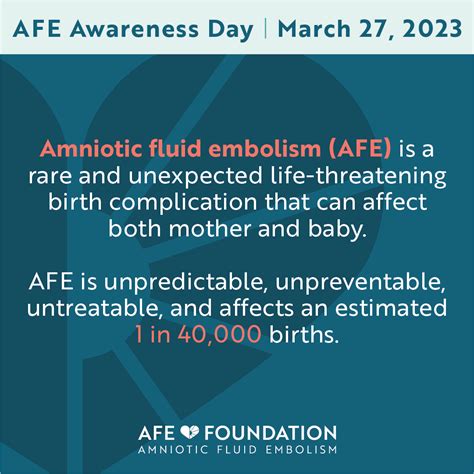 raise awareness amniotic fluid embolism foundation