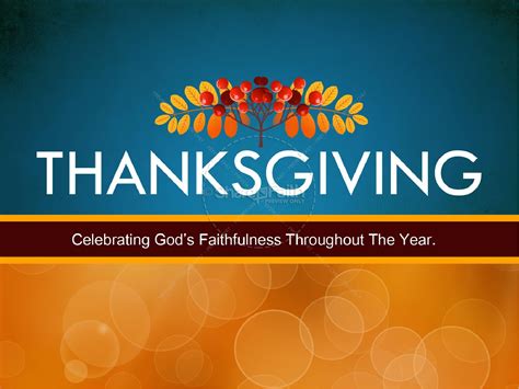 Thanksgiving Faithfulness Powerpoint Fall Thanksgiving Powerpoints