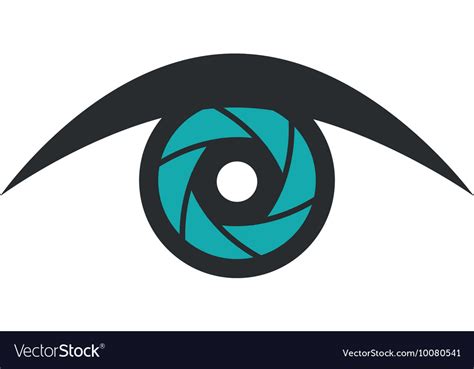Shutter And Eye Icon Camera Design Royalty Free Vector Image