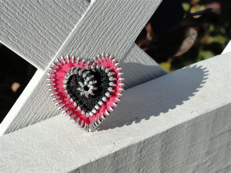 Zipper Heart Zipper Crafts Zipper Art Handmade Jewelry