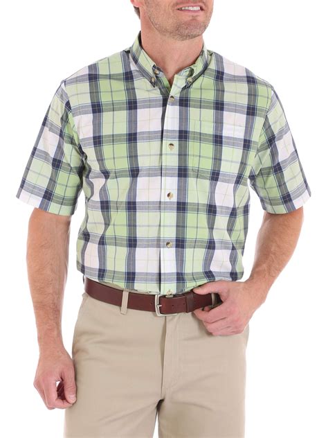 Wrangler Wrangler Mens Advanced Comfort Short Sleeve Casual Button