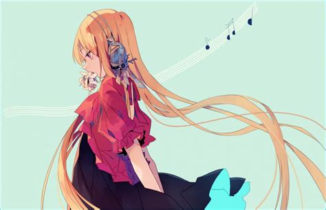 Anime Girls Headphones Blonde Music Wallpaper Anime