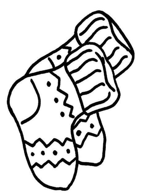 Socks coloring pages