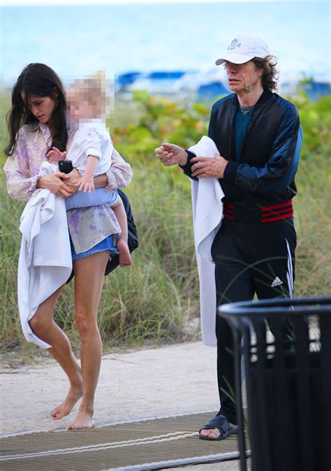 Mick Jagger 78 Hits The Beach With Gf Melanie Hamrick 34 In Rare Photos