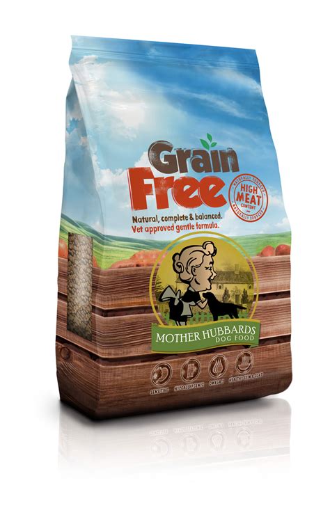 With vitamins & minerals · wholesome ingredients · tasty & nutritious Grain Free | Mother Hubbards Dog Food