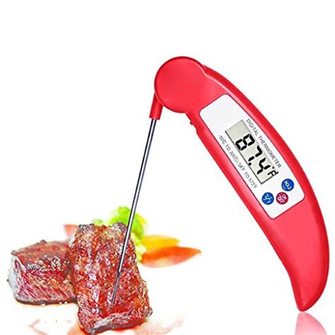 Cooking Thermometer Food Thermometer Red Digital Instant Read