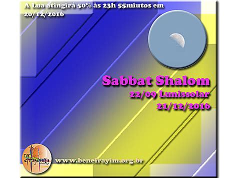 O CalendÁrio Lunissolar 2209 7º Dia Shabbat Shalom