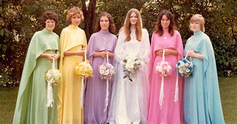 30 Ridiculous Vintage Bridesmaids Dresses That Show How Much Time Has