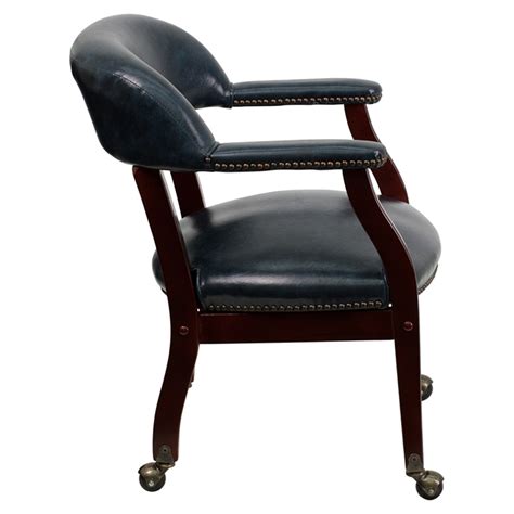 Comparison shop for guest chair casters office chairs in office supplies. Conference Chair - Casters, Navy, Faux Leather | DCG Stores