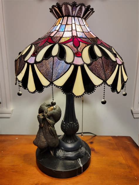 Rare Disney Stained Glass Lamp Cruella De Vil Etsy
