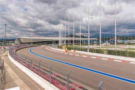 Race Track For F1 High Speed Cars In Olympic Park In Sochi Editorial