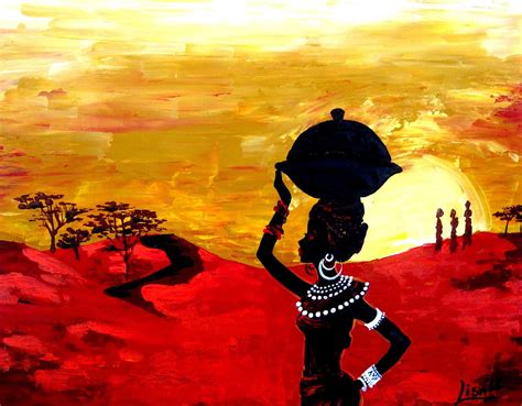 Original Painting African Woman Abstract By Artonlinegallery 135 00 African Design