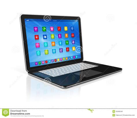 Free fire (gameloop), free and safe download. Laptop Computer - Apps Icons Interface Royalty Free Stock ...