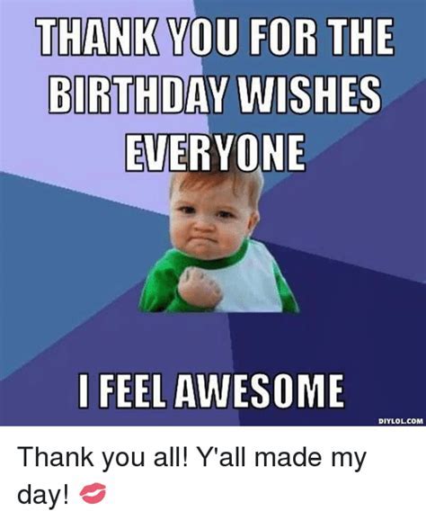 Thank You For Birthday Wishes Memes