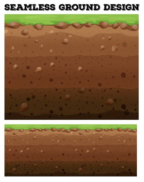 Seamless Dirt Underground With Lawn 669114 Vector Art At Vecteezy