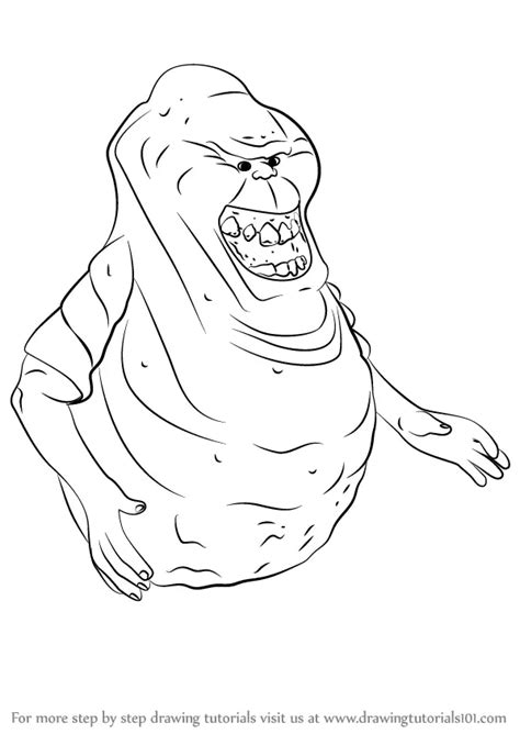How to Draw Slimer from Ghostbusters (Ghostbusters) Step by Step