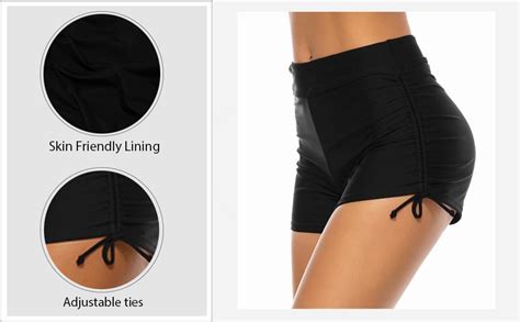 Lecieldusoir Womens Swim Shorts High Waisted Bathing Suit Bottoms