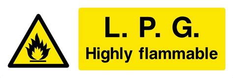 Lpg Highly Flammable Safety Sign Safety Signs Yellow Sign Signs
